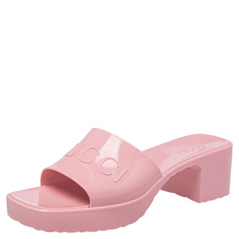 pink gucci plastic heels